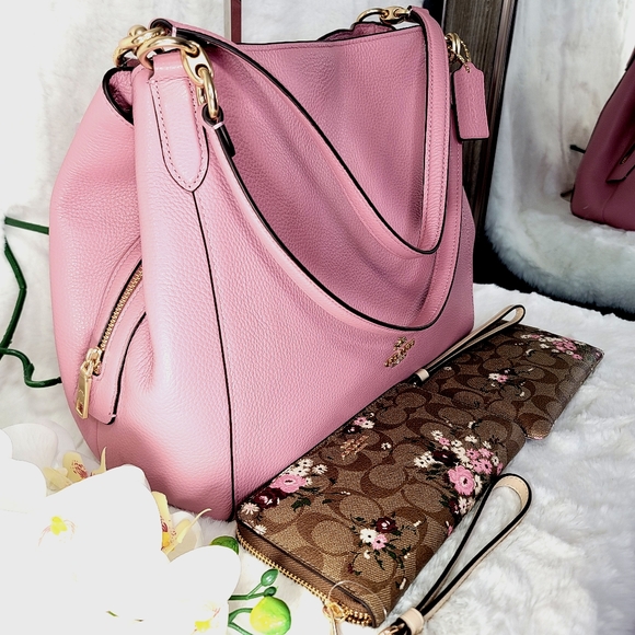 ✅ Coach 3 SET Designer Shoulder Bag P urse Wallet Wristlet NWT - Picture 13 of 15